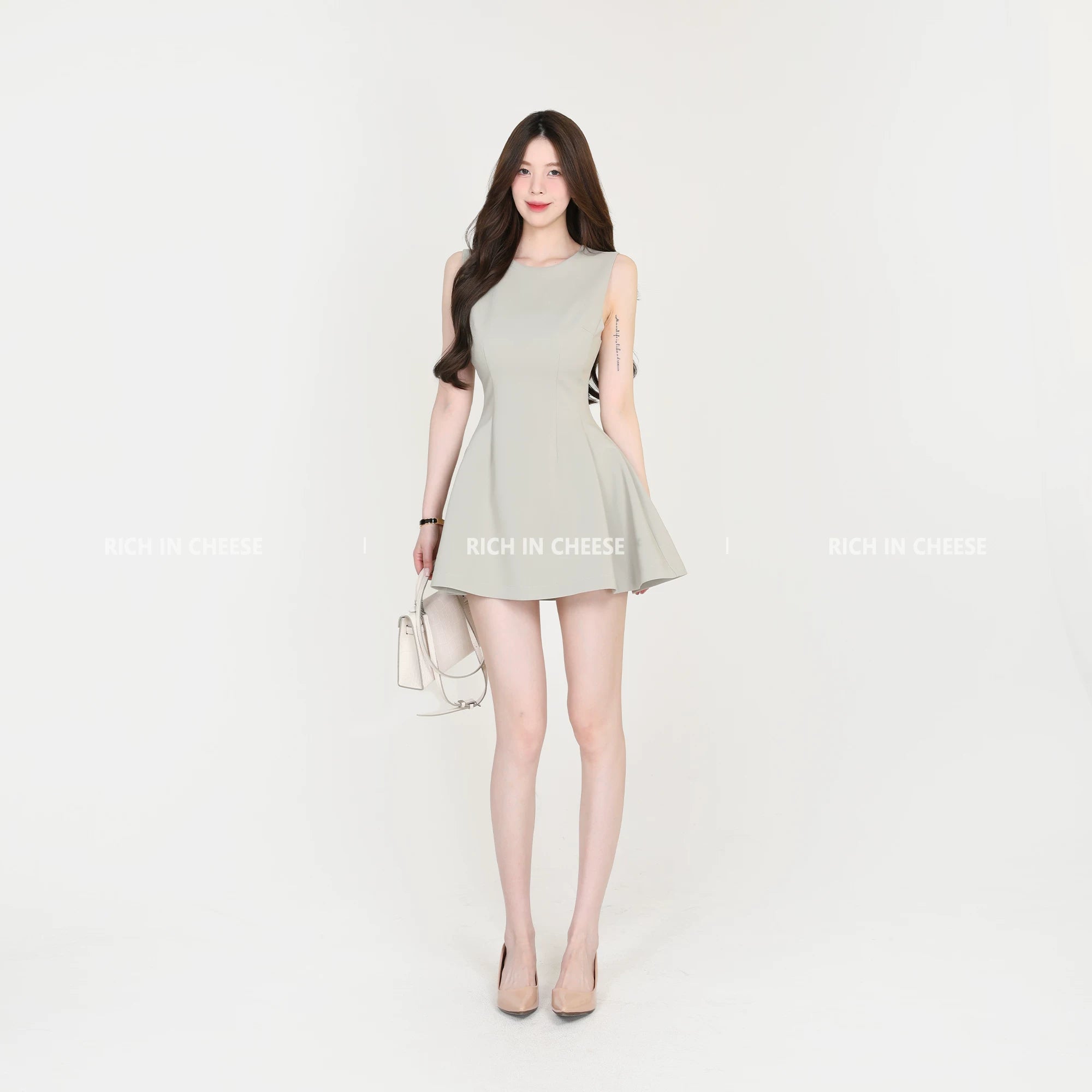RICH IN CHEESE Temperament Waist Suit Waist Dress