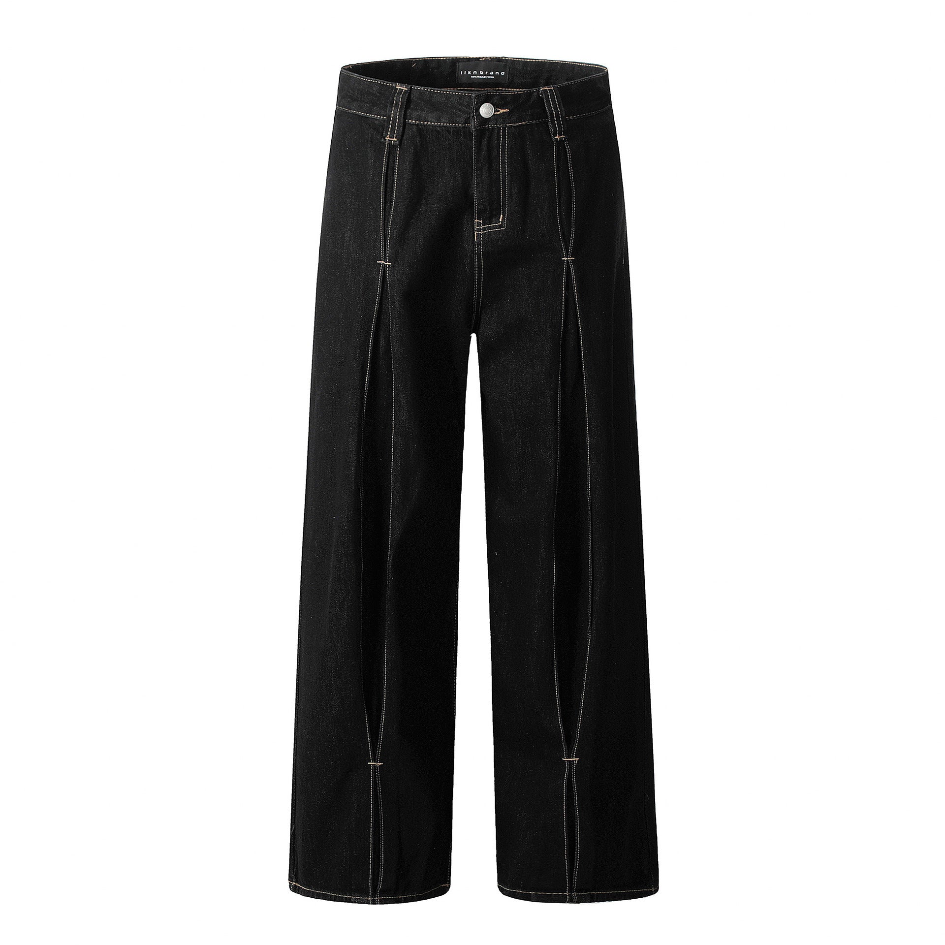 11KN Retro Bright Line Casual Wide-leg Trousers