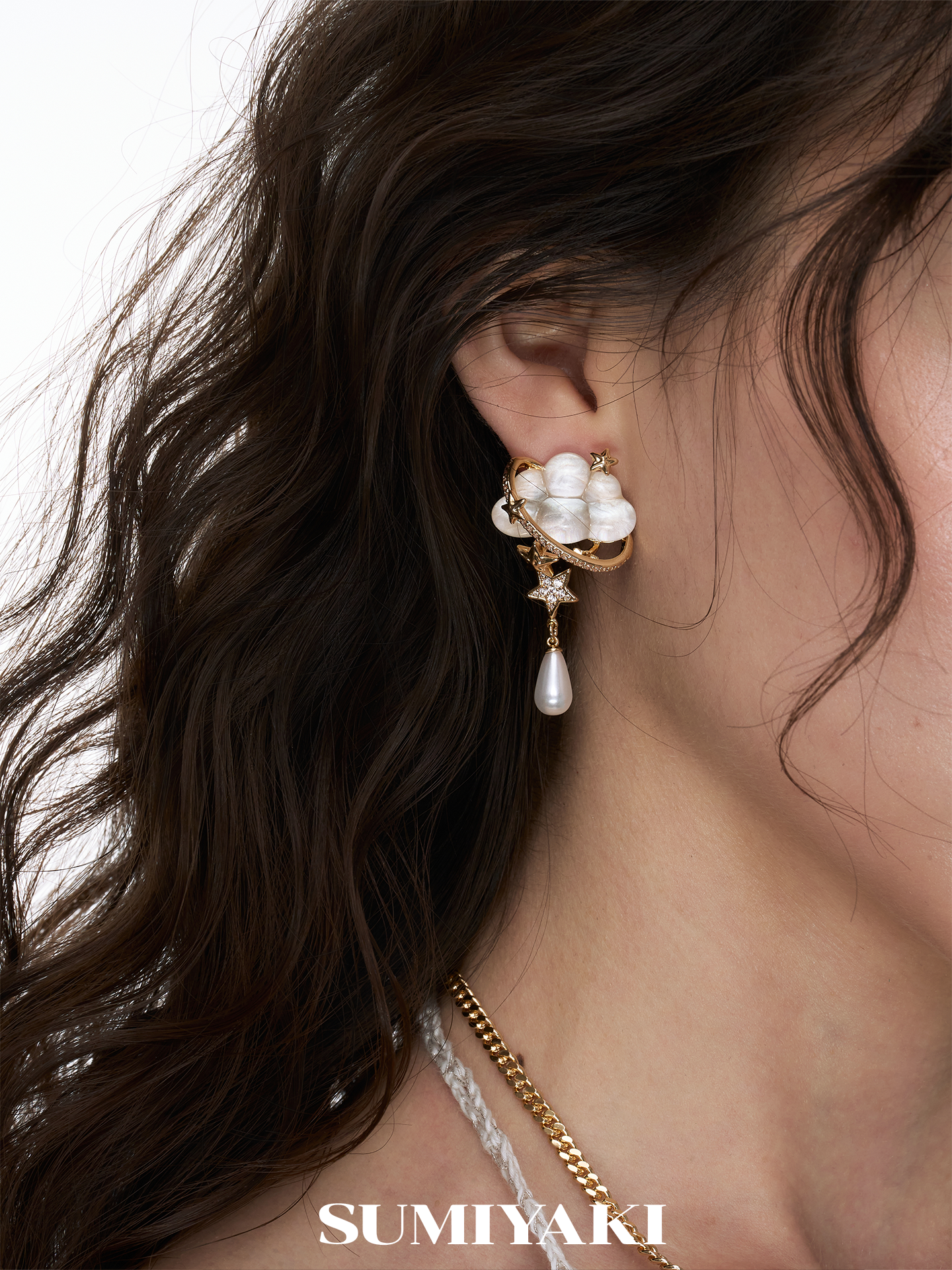 SUMIYAKI Temperament Diamond-encrusted Light Luxury Earrings