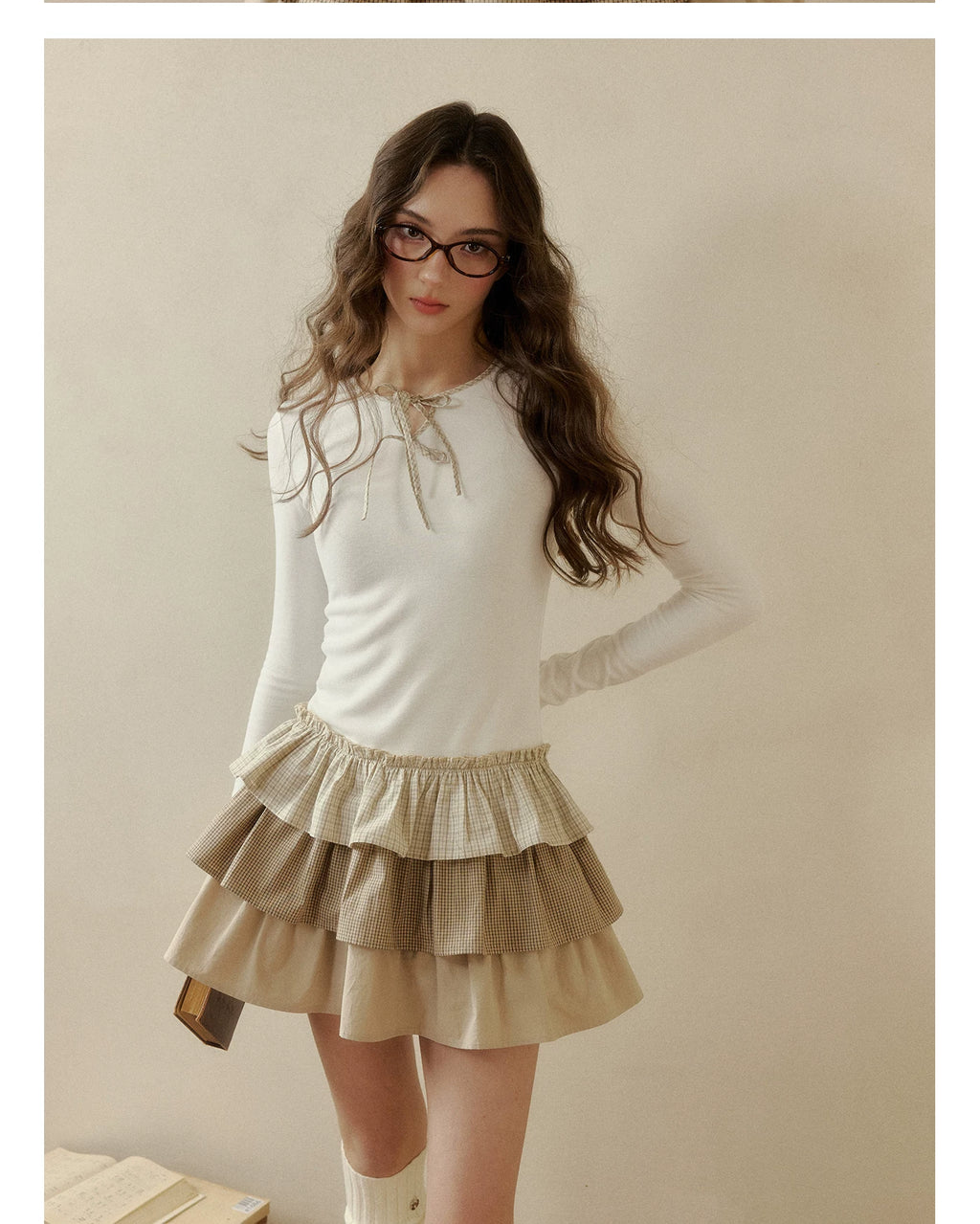 SunsetPark Vintage Knitted Patchwork Skirt