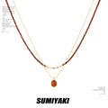 SUMIYAKI Millet Bead Double Necklace