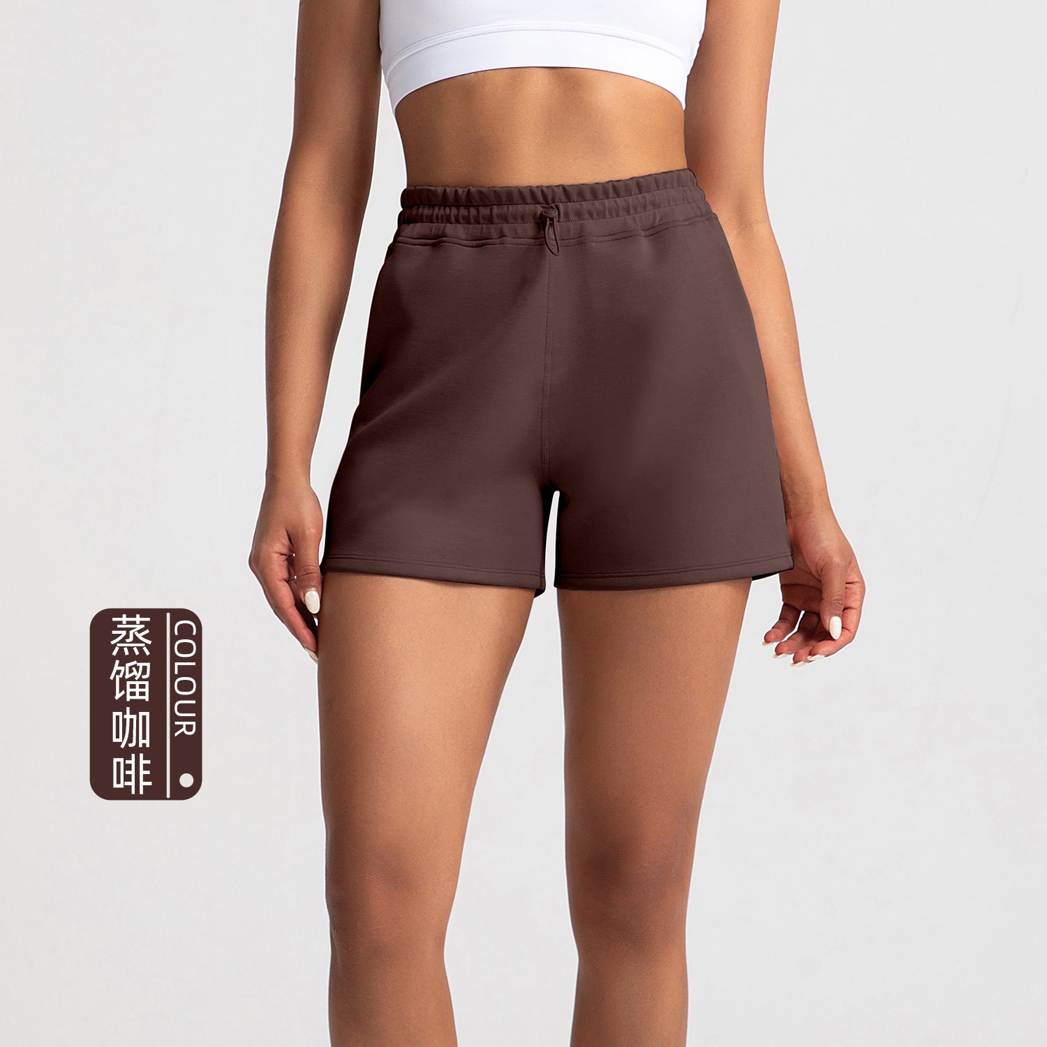 Athena Lulu High Waist Adjustment Buckle Fitness Yoga Shorts