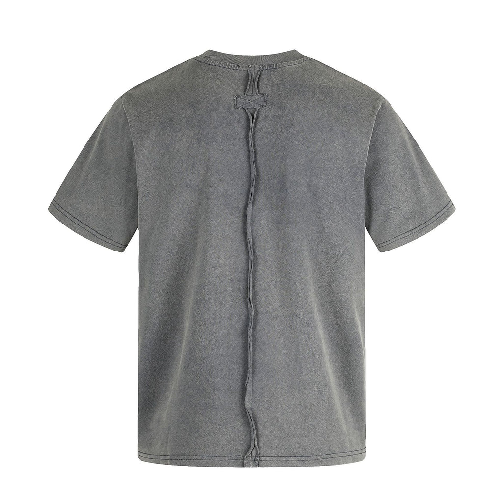 11KN Retro Round Neck Loose Letter Printed Tee