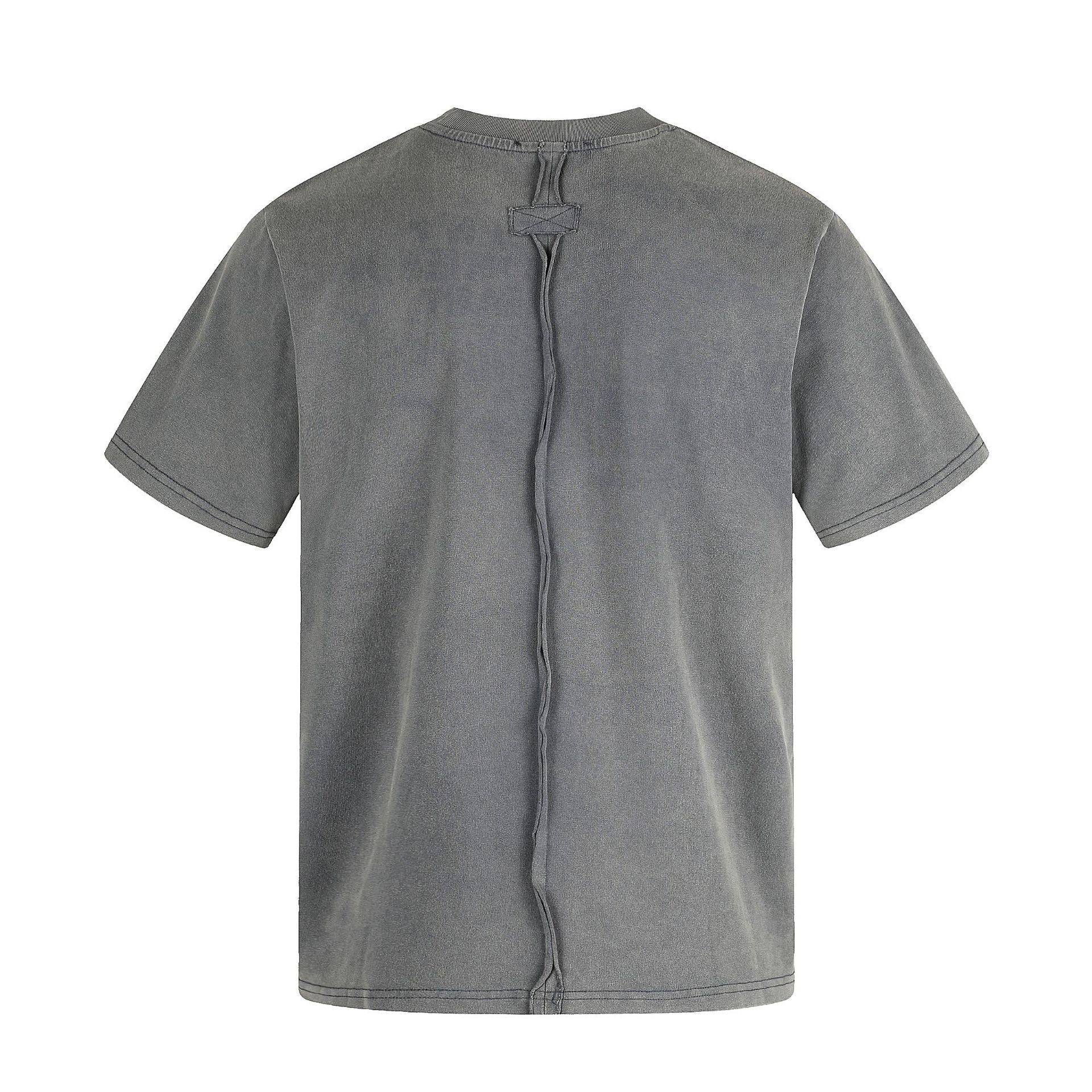 11KN Retro Round Neck Loose Letter Printed Tee