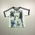 WEBBAR Gothic Subculture Two-dimensional Tight Football Jersey Tee