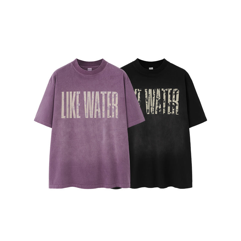 INF Retro Crack Spray Ma Liu Washing Water Tee