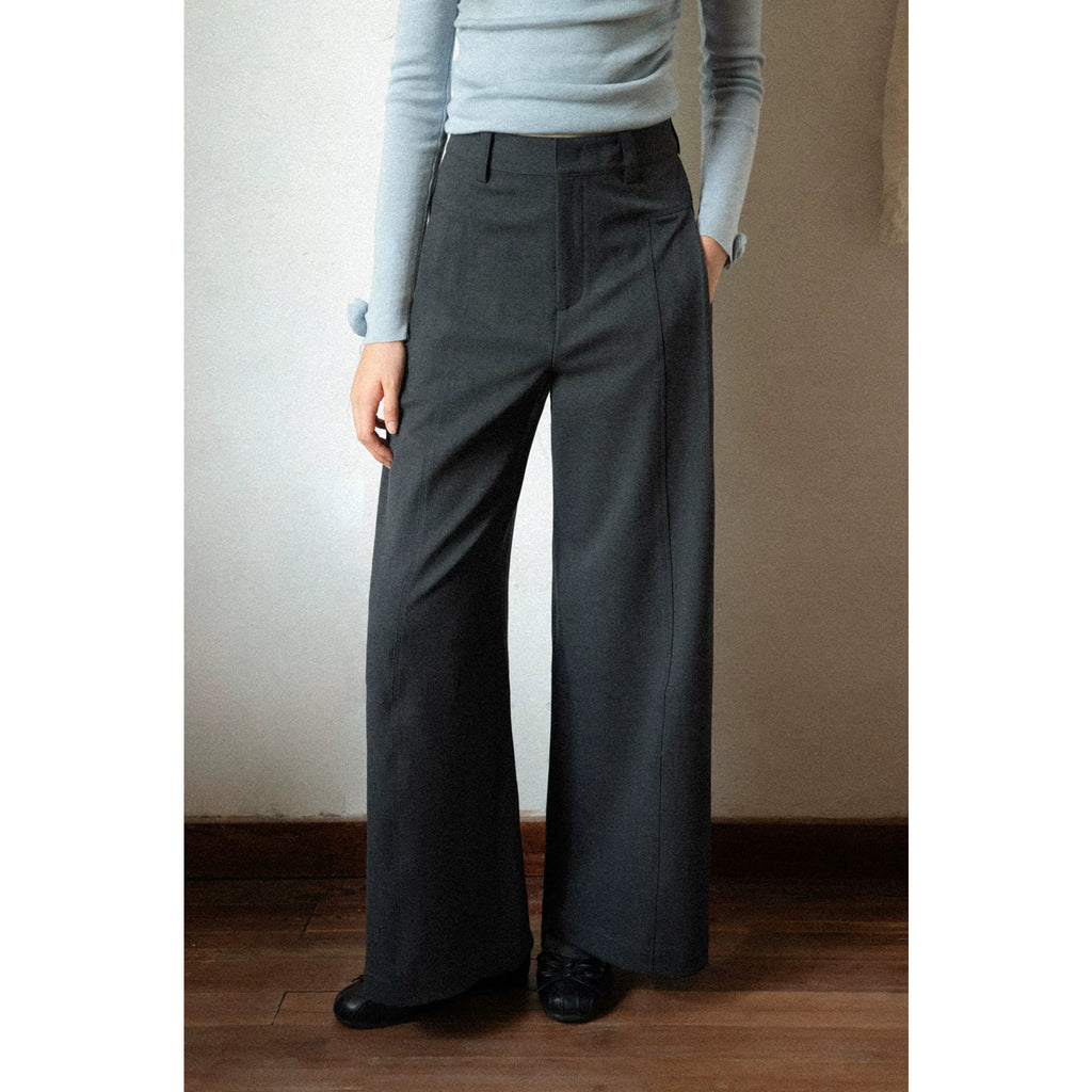 EGGKA Loose and Thin Straight-leg Suit Pants