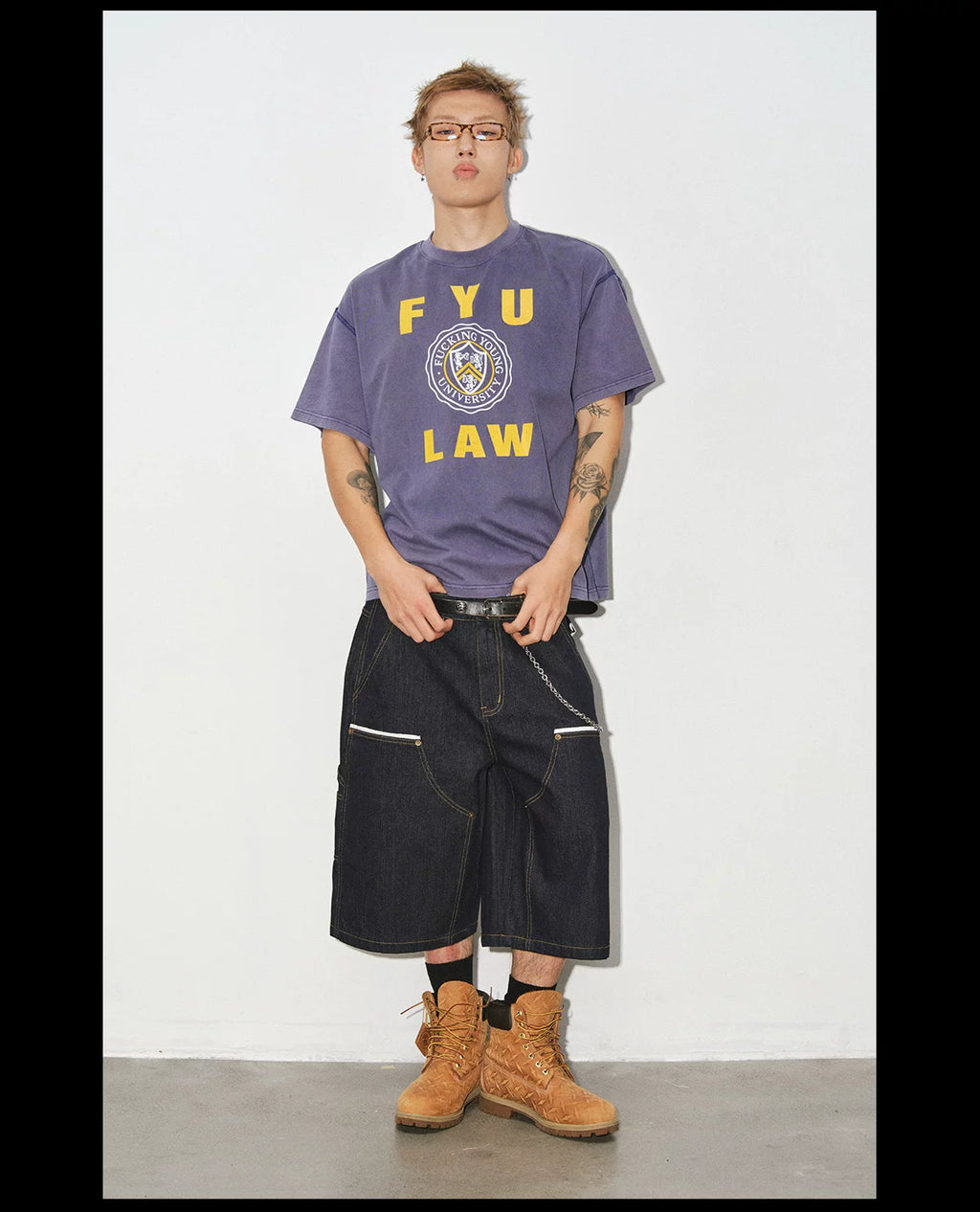 NOVACAM Retro Creative Print Loose Tee
