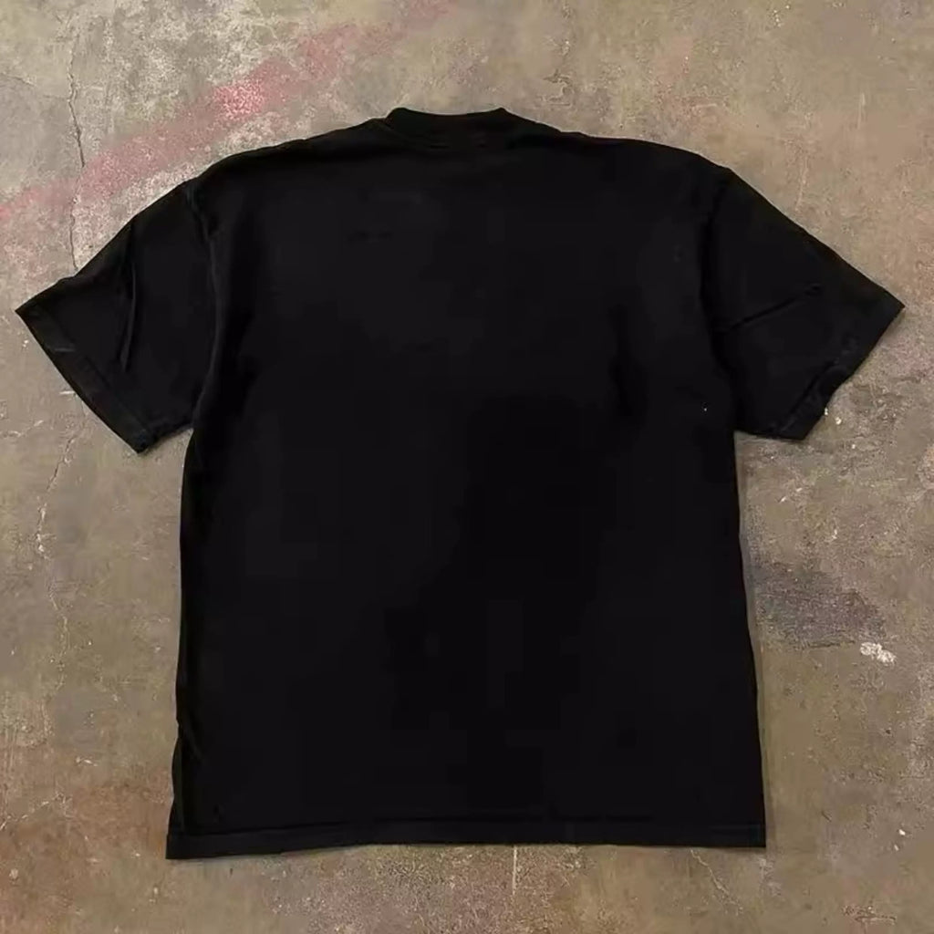 UPUPXIA  English Printing Loose Casual Tee