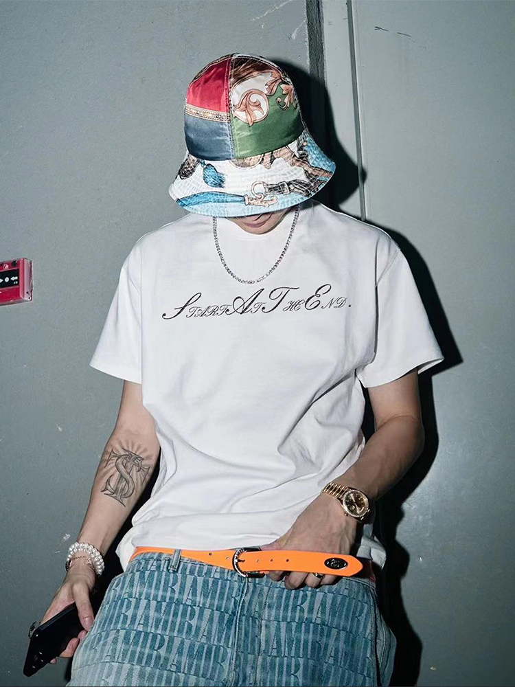 [KONOOT] 25SS (SLOGAN) embroidery craft Boxy 280G Tee