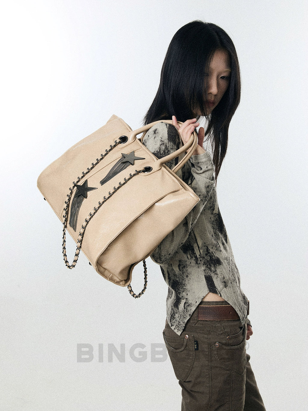 BINGBONG Large Capacity Cool Spicy Tote Bag Handbag