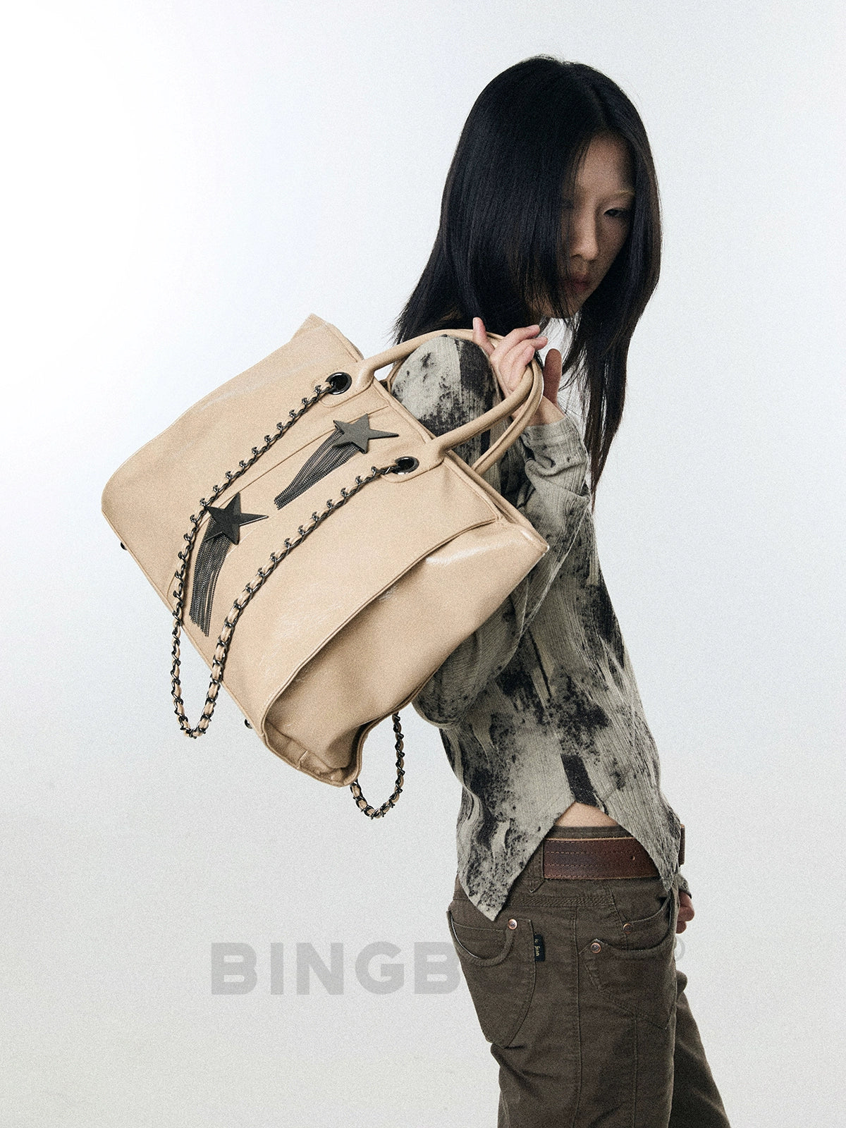 BINGBONG Large Capacity Cool Spicy Tote Bag Handbag