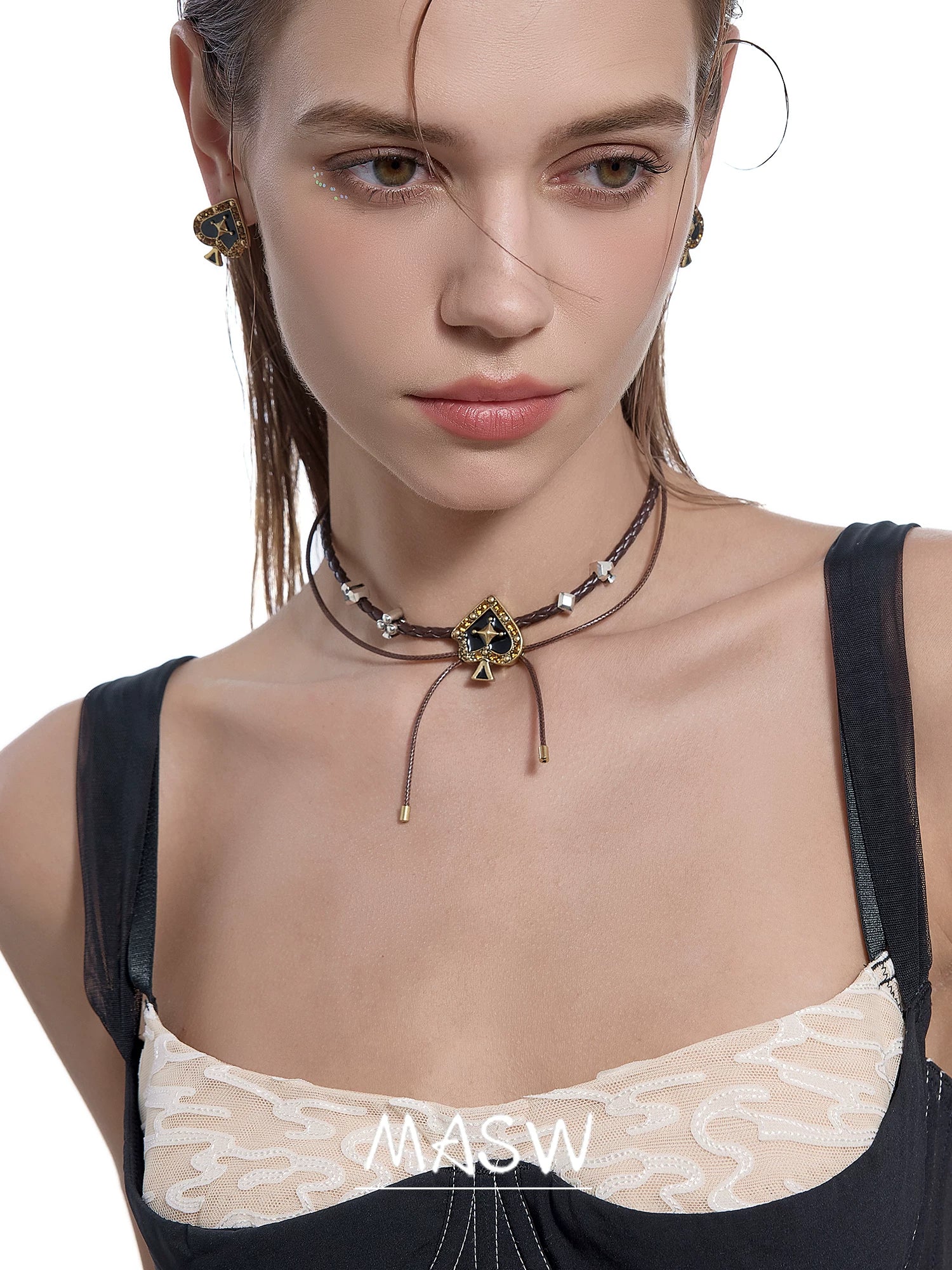 MASW Sweet Cool Maillard Wind Collarbone Neck Chain