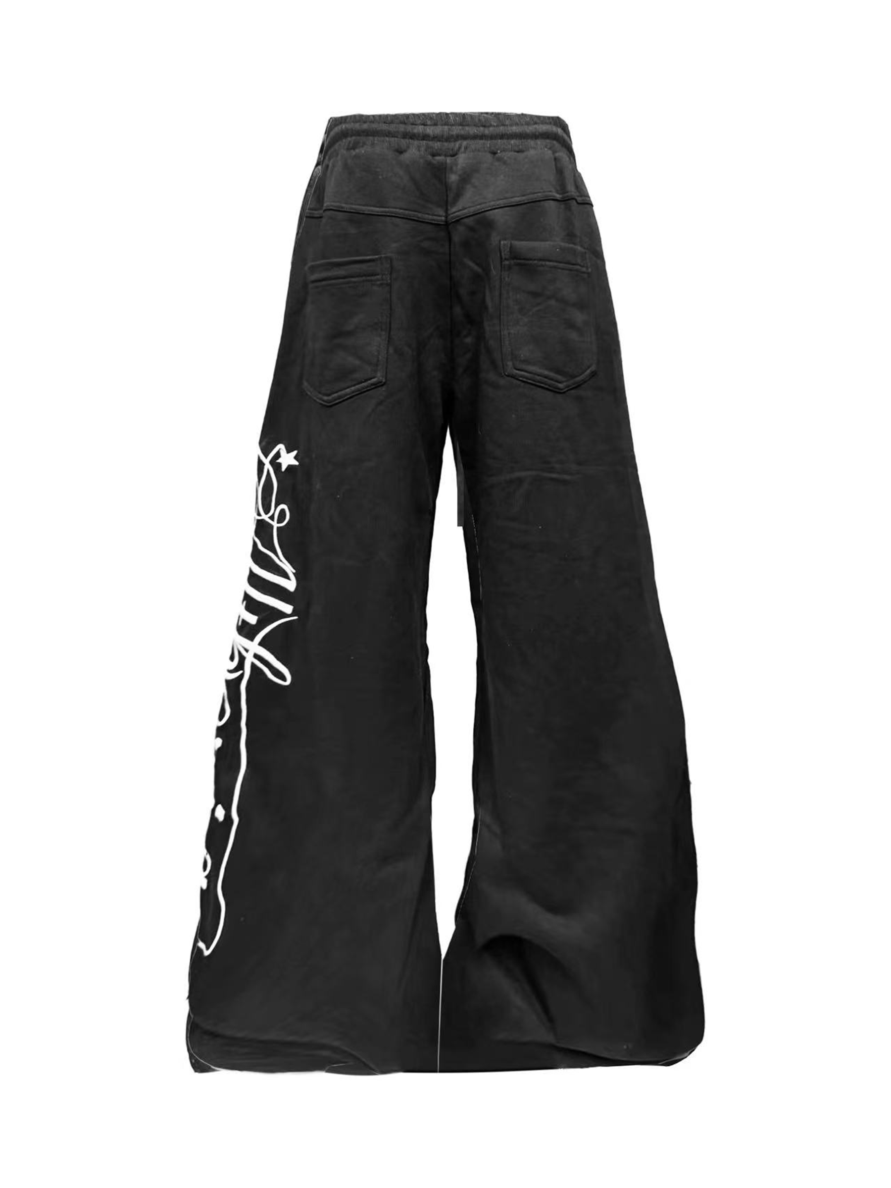 DETW Embroidered Straight-leg Strappy Sweatpants