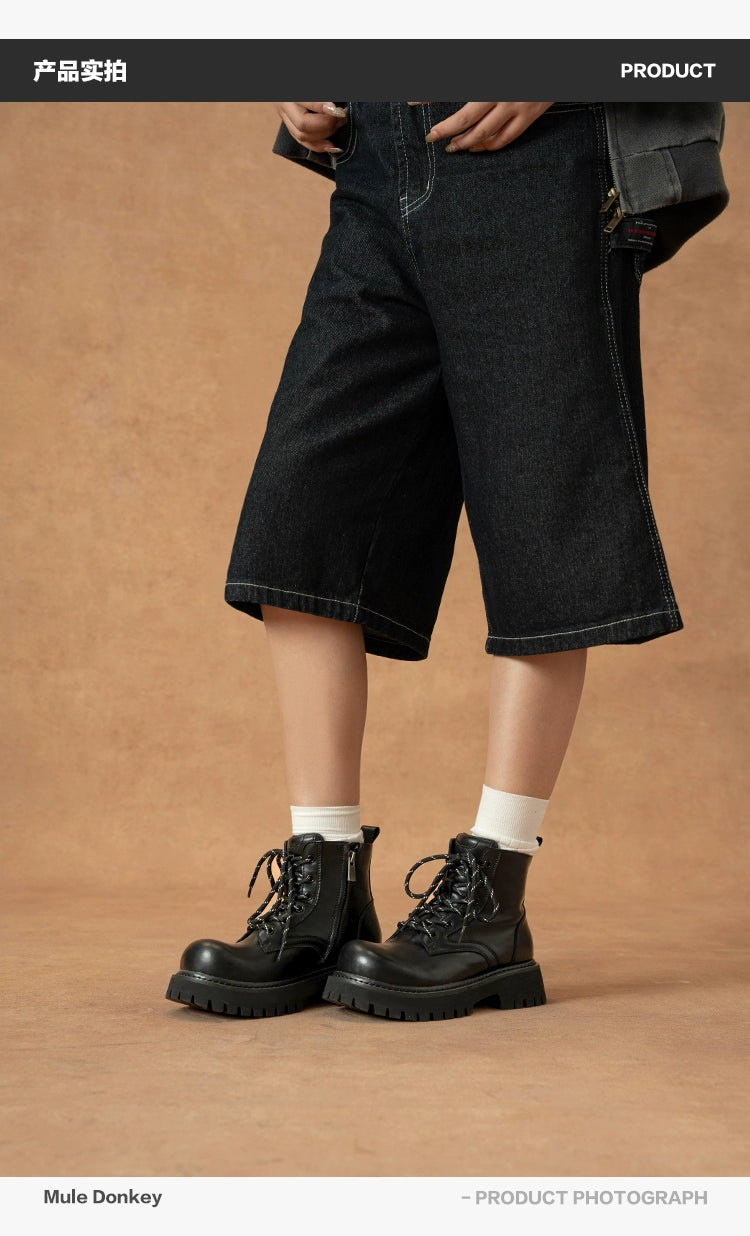 Donkey Thick-soled Heightening Versatile British Boots