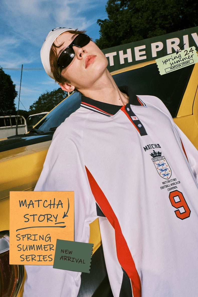 MATCHA STORY Spliced Lapel Sweater