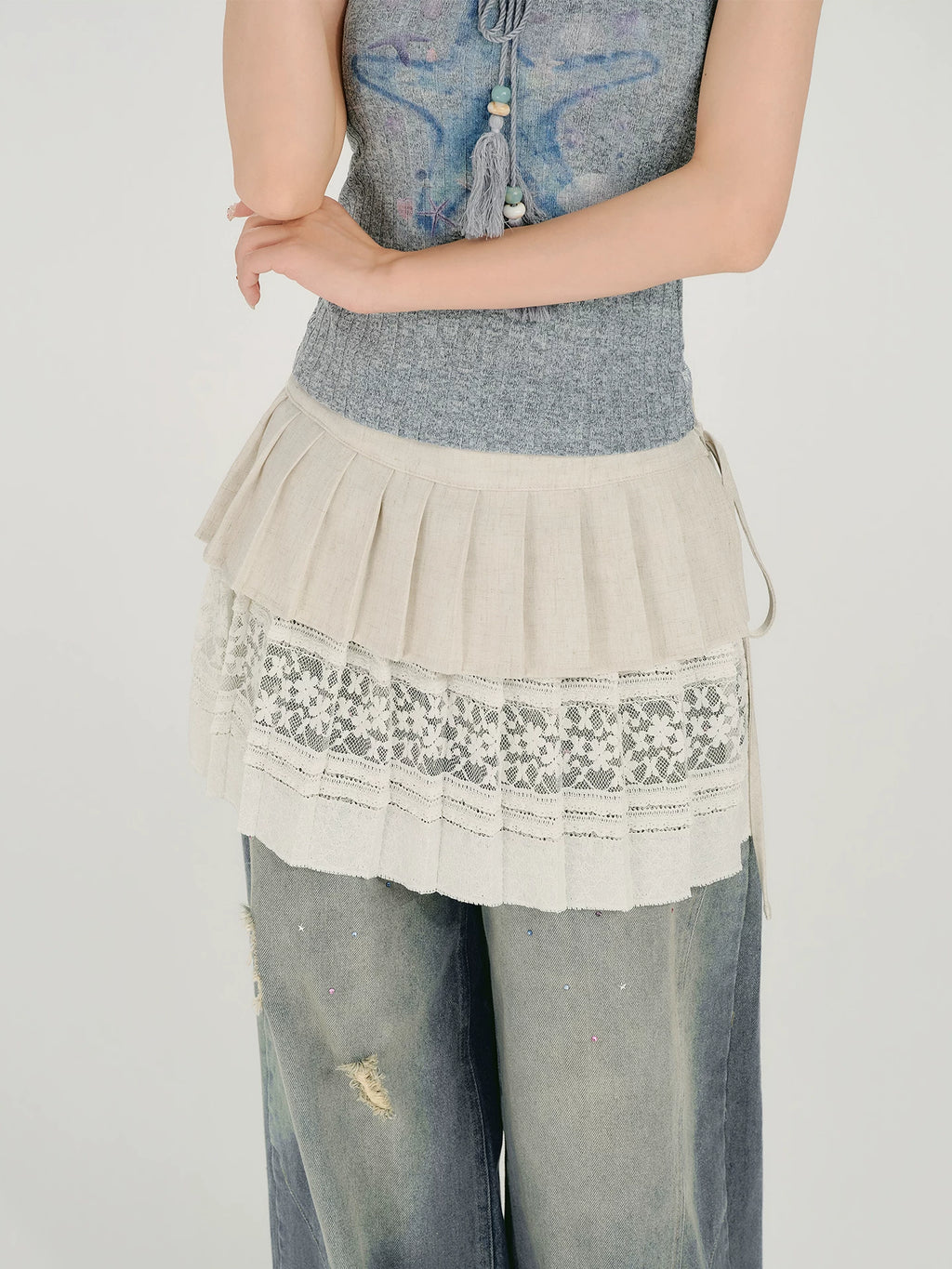 Girlyhalo Versatile Lace Fart Curtain