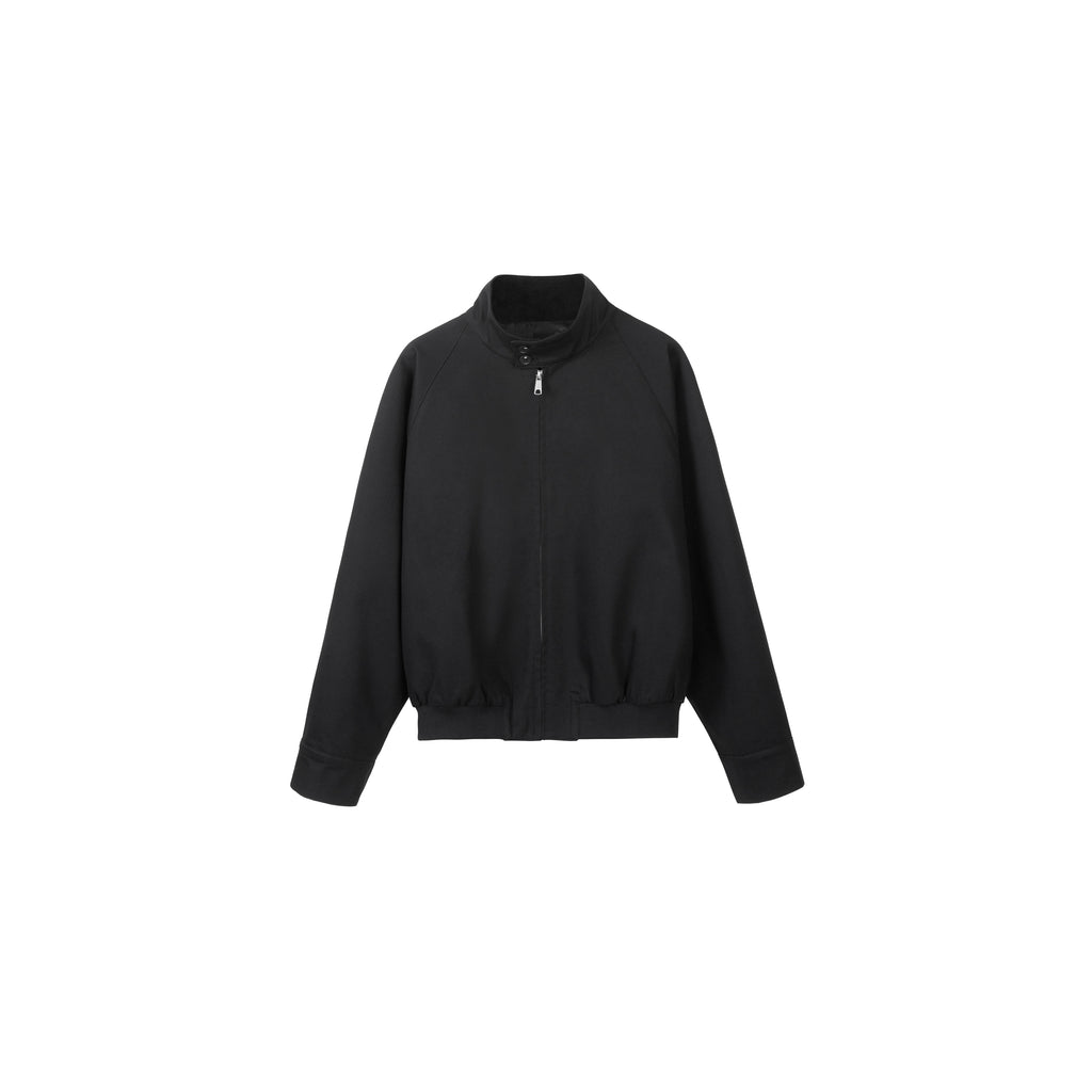 PLUS NO LOGO silhouette zipper old money wind jacket