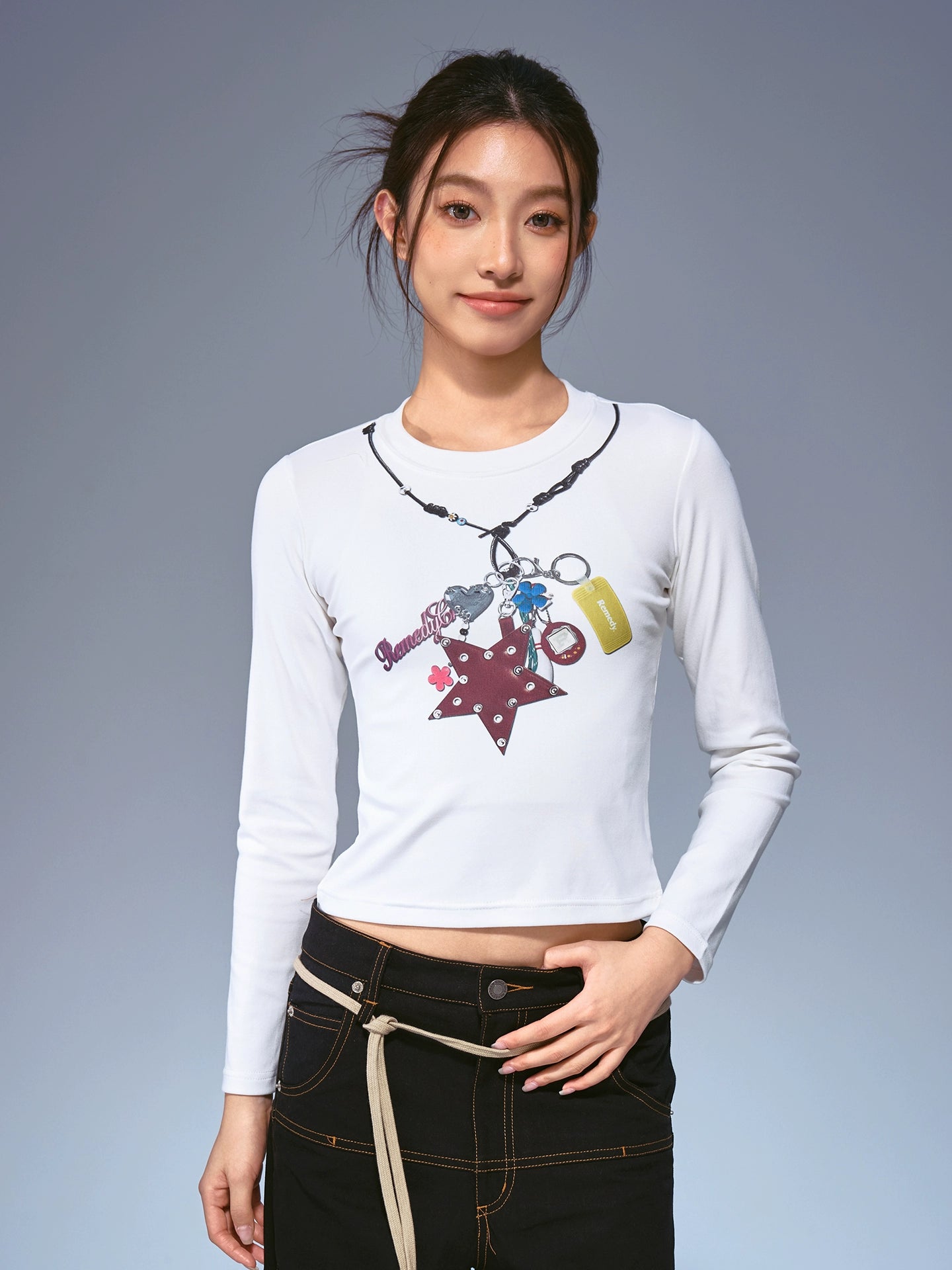 Remedy Necklace Printed Short Long Sleeve