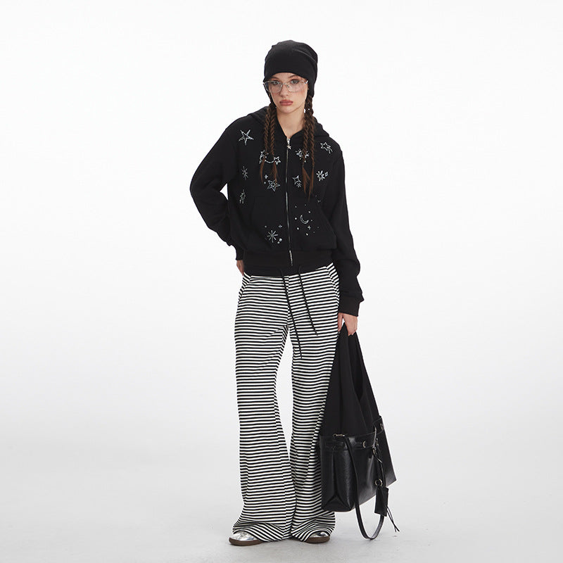 Nariele Hot Diamond Cardigan Zip Hooded Sweater