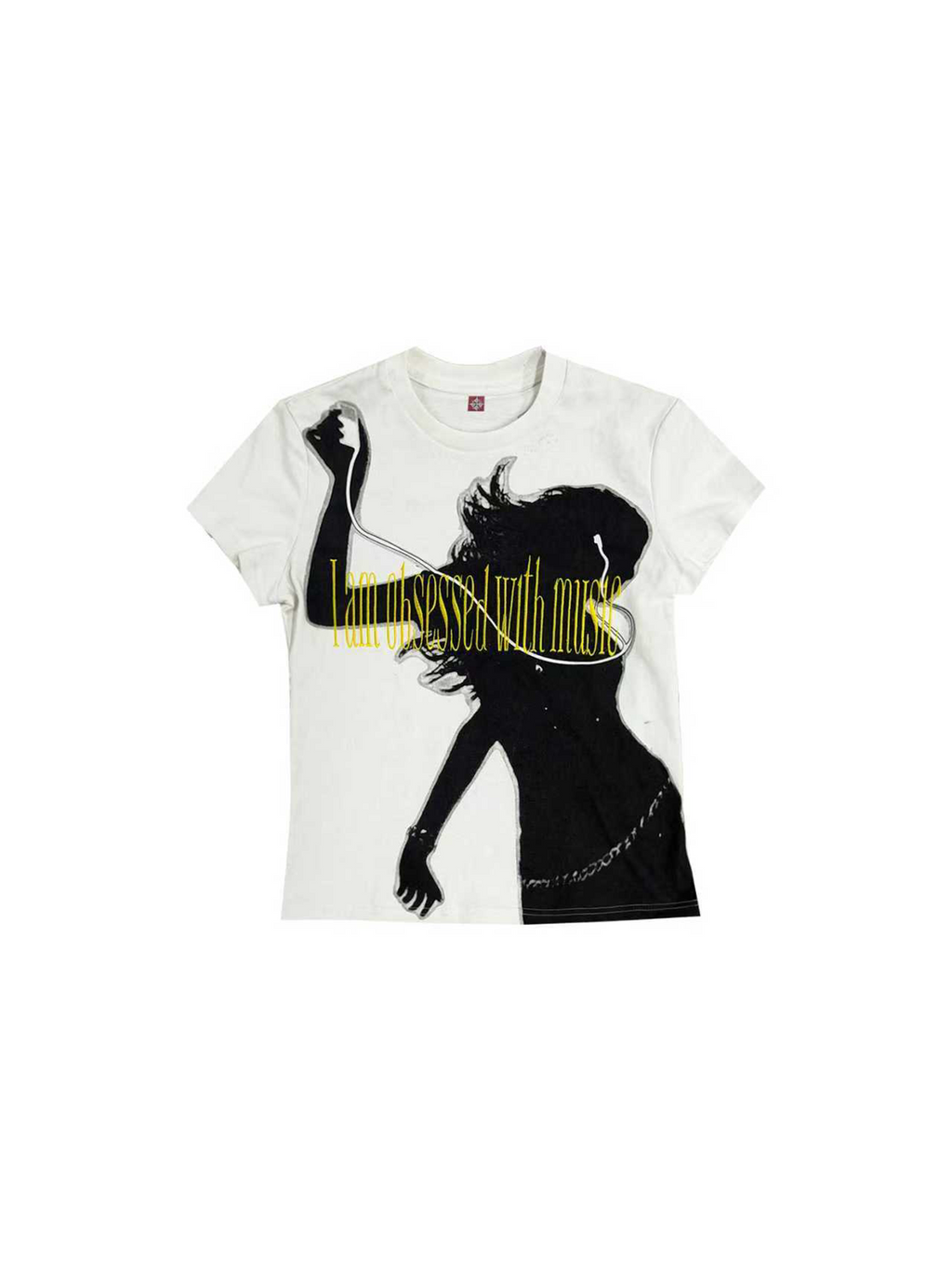 DETW Embroidery Hand-painted Slim-fit Front Shoulder Tee