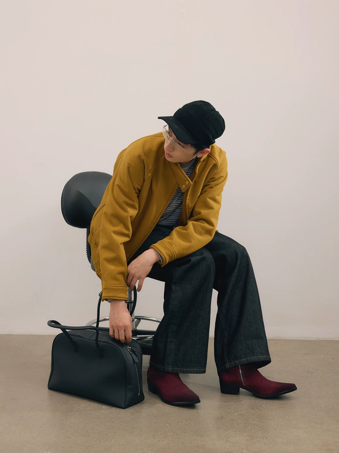 NO LOGO Mercerized Cow Suede Leather Chelsea Boots