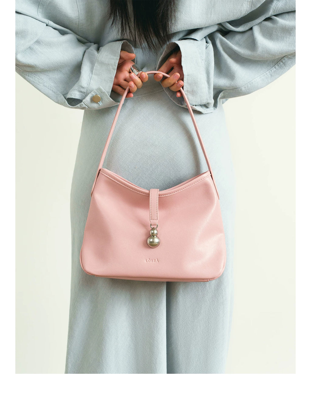 LOSEA Cowhide Gourd Shoulder Tote Bag