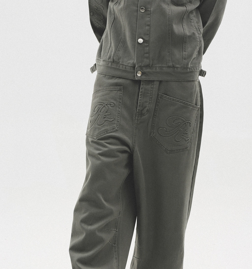 UNTILWERICH Distressed Washed Straight Casual Jeans