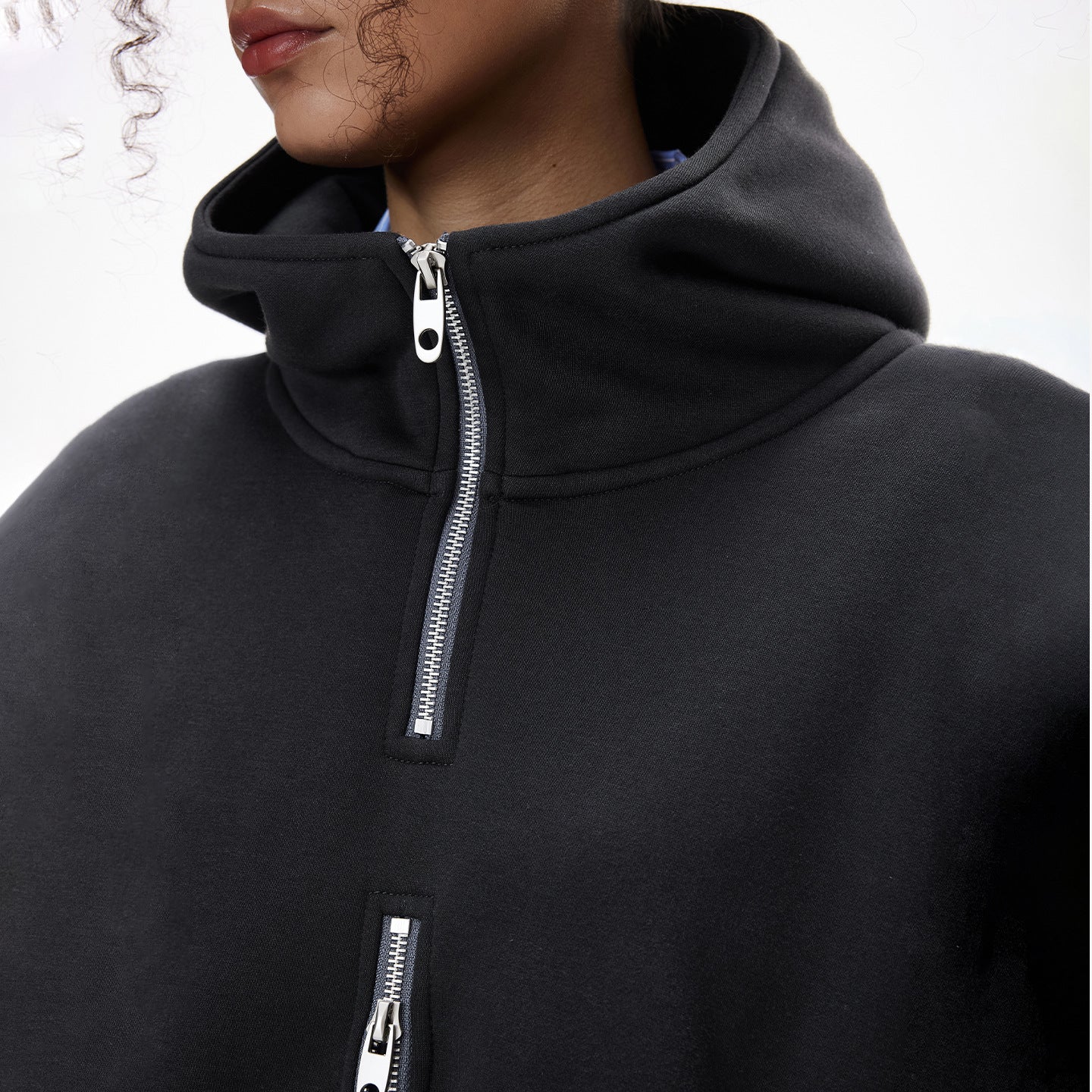 Inflation Flame Fleece Double Zip Hooded Sweater