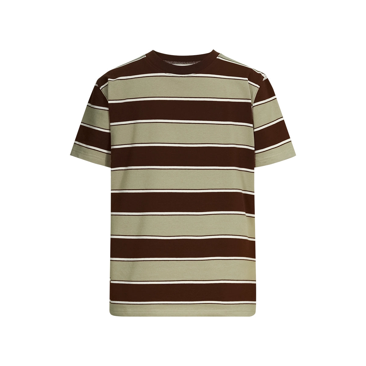 FUNKYFUN UNISEX Contrast Striped Front Shoulder Tee