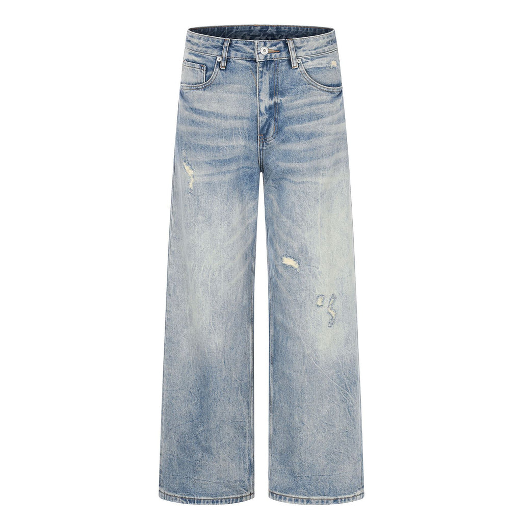 11KN Straight Loose and Versatile Wide-leg Floor-mopping Jeans