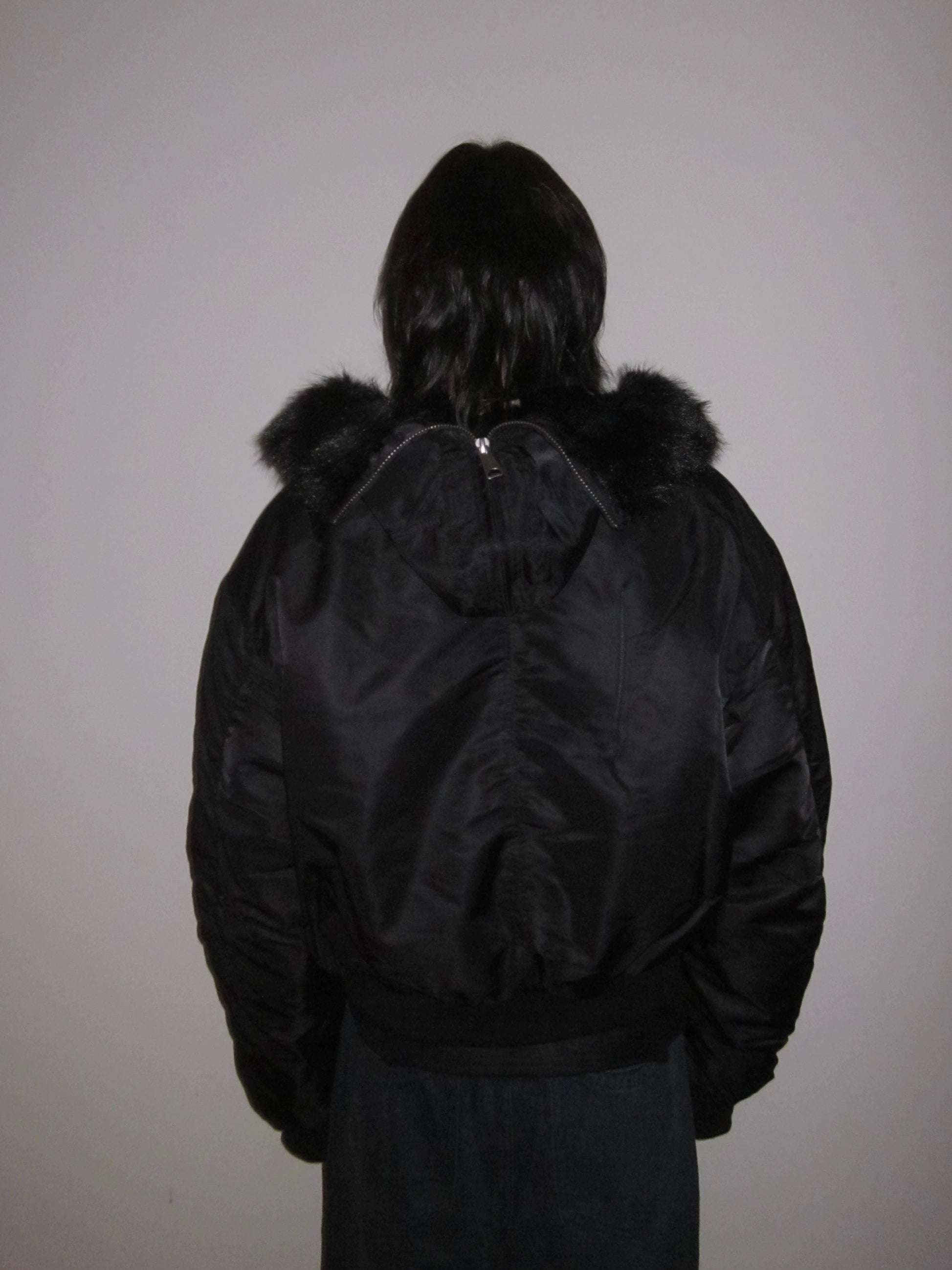 URRRGE Vintage Fur Collar Hooded Jacket