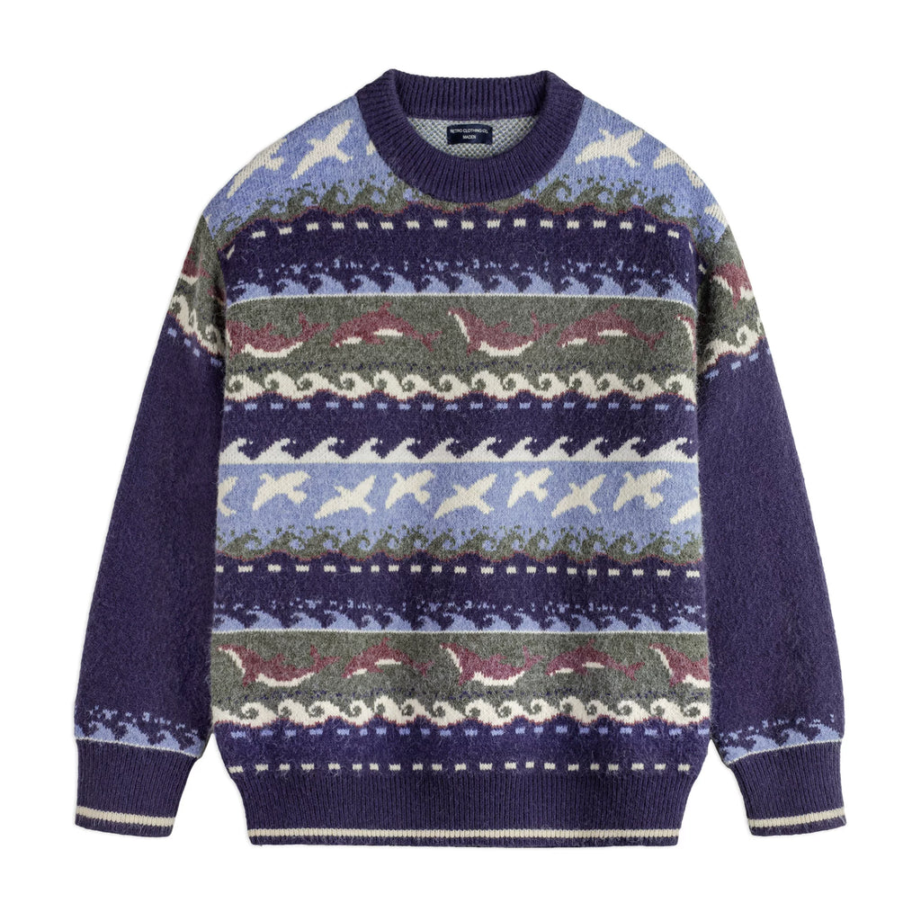 Madden Vintage Fair Island Crew Neck Knitted Sweater
