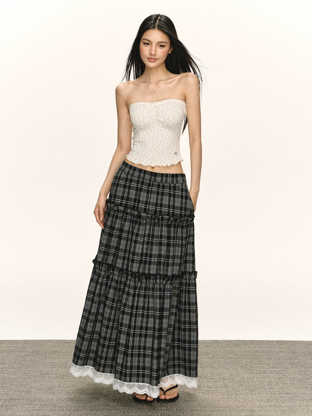 Ariseism Retro Plaid Skirt