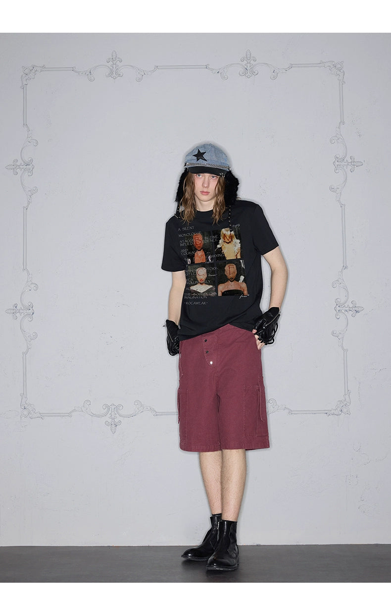 Rocawear Masked Alphabet Print Slim Tee