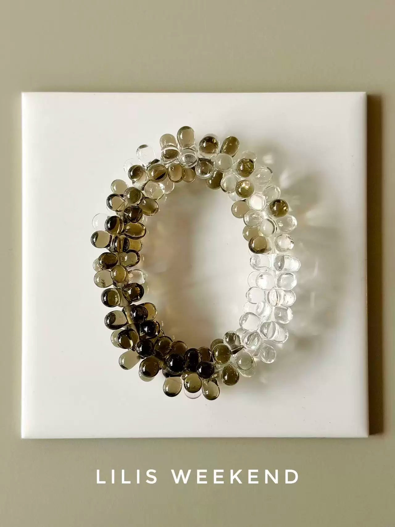 Lilis Weekend Gradual Change Green Seaweed Handmade Beaded Bracelet
