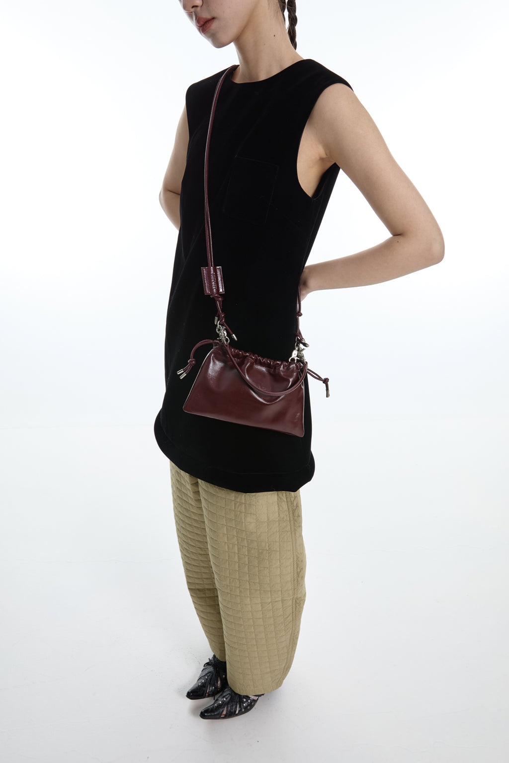 DirtySix Cow Split Leather Fran little cloud cowhide small bag