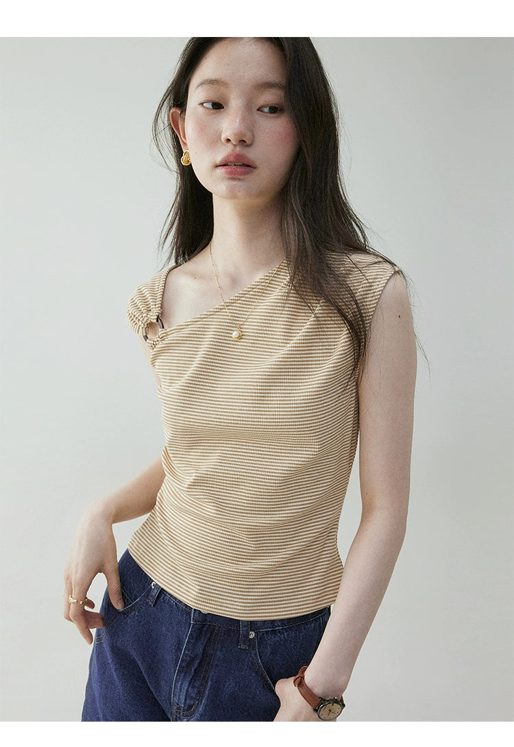 VOOE Irregular Striped Vest