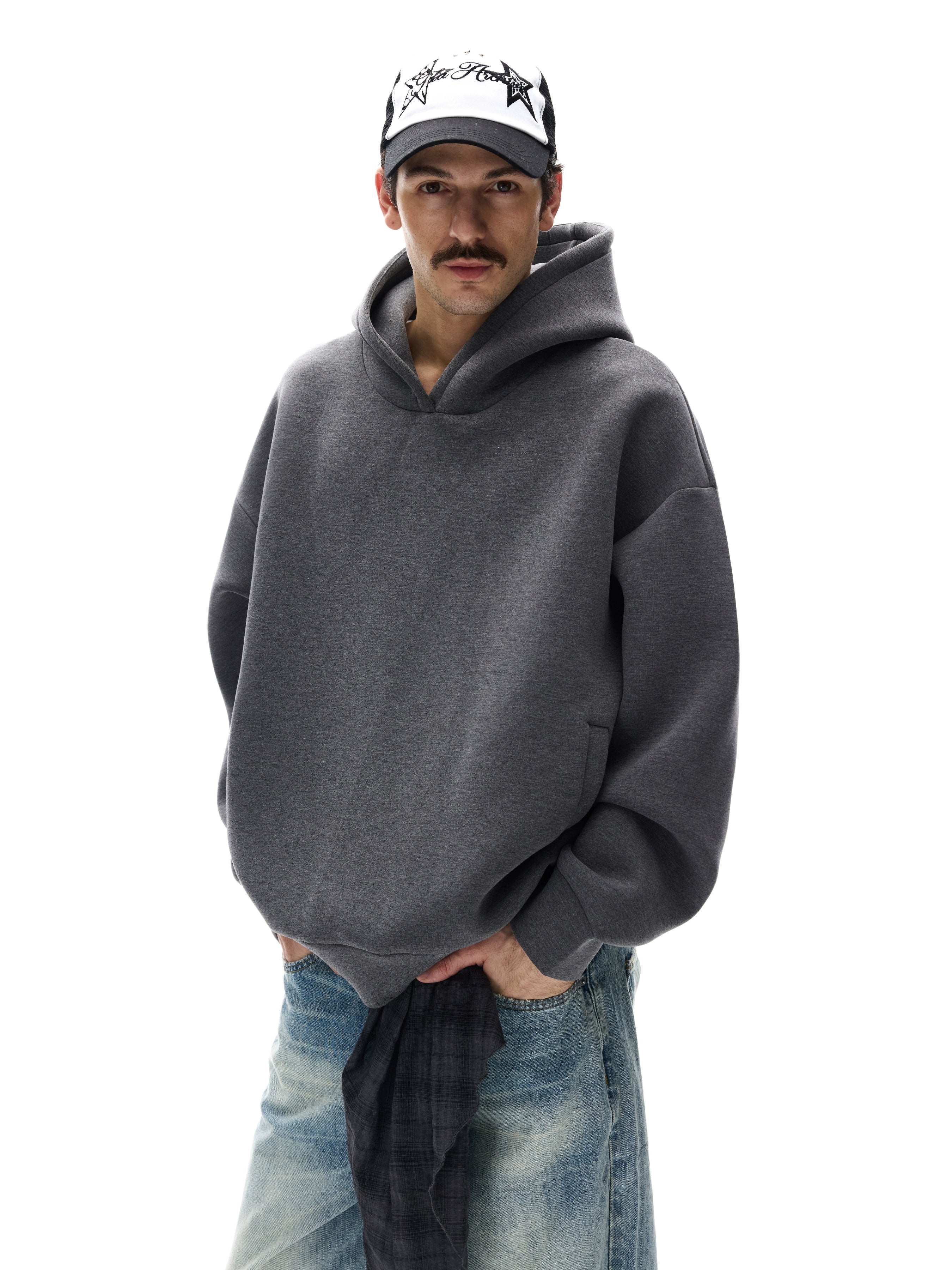 MADWITCH Simple Loose Casual Hooded Sweater
