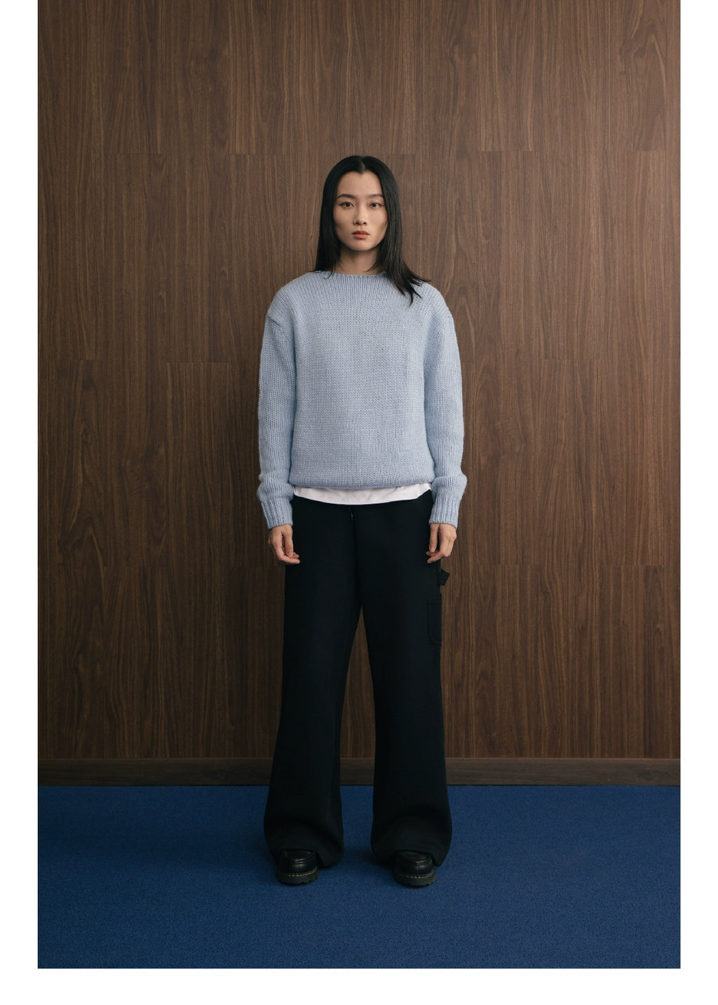 SUPERTOFU Wide Neckline Soft Thick Needle Pullover