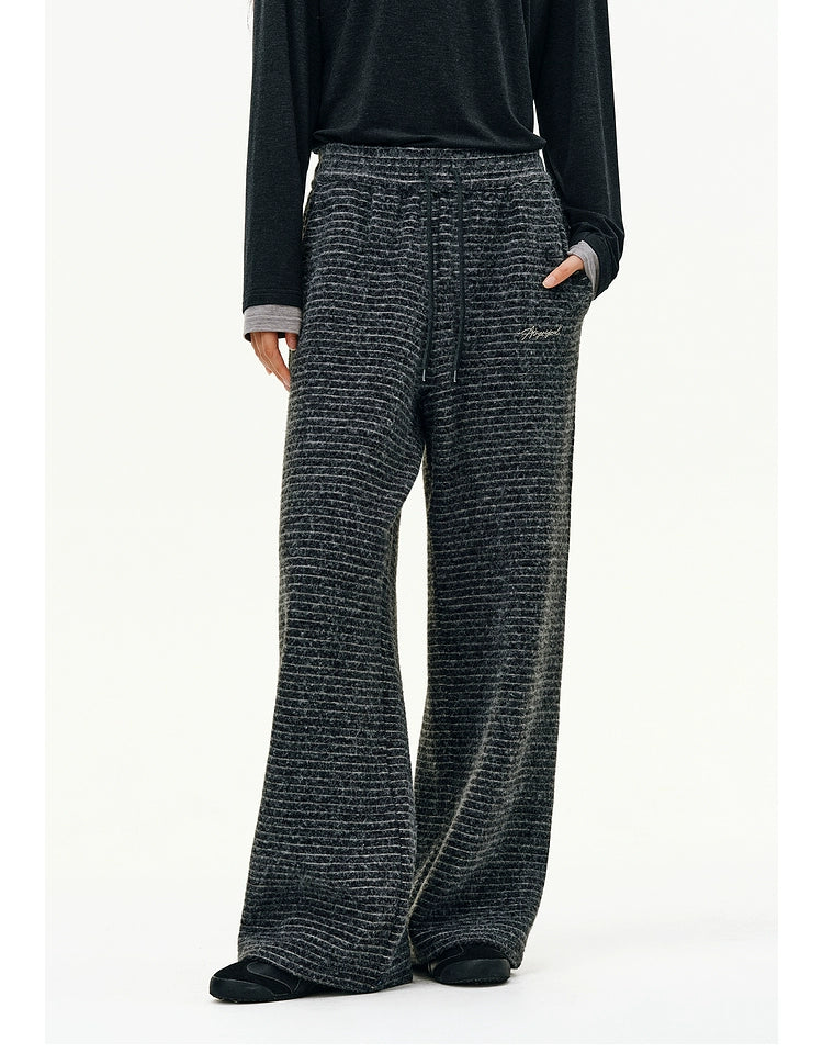 ATRY Striped Lazy Versatile Loose Straight Sweatpants