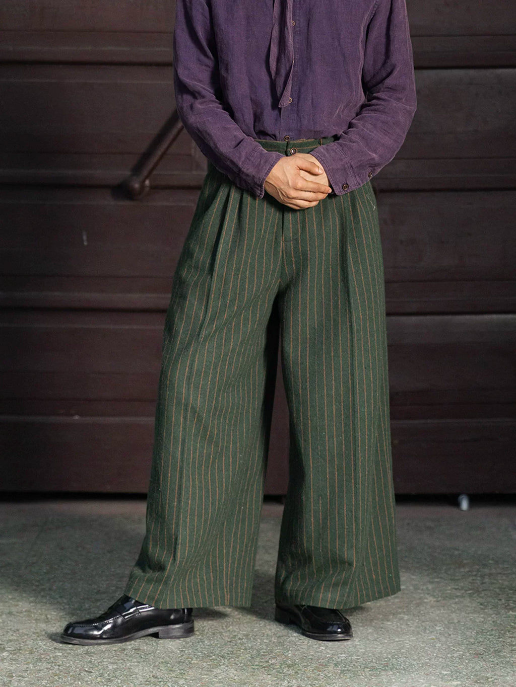 SOARIN Vintage Premium Striped Suit Pants