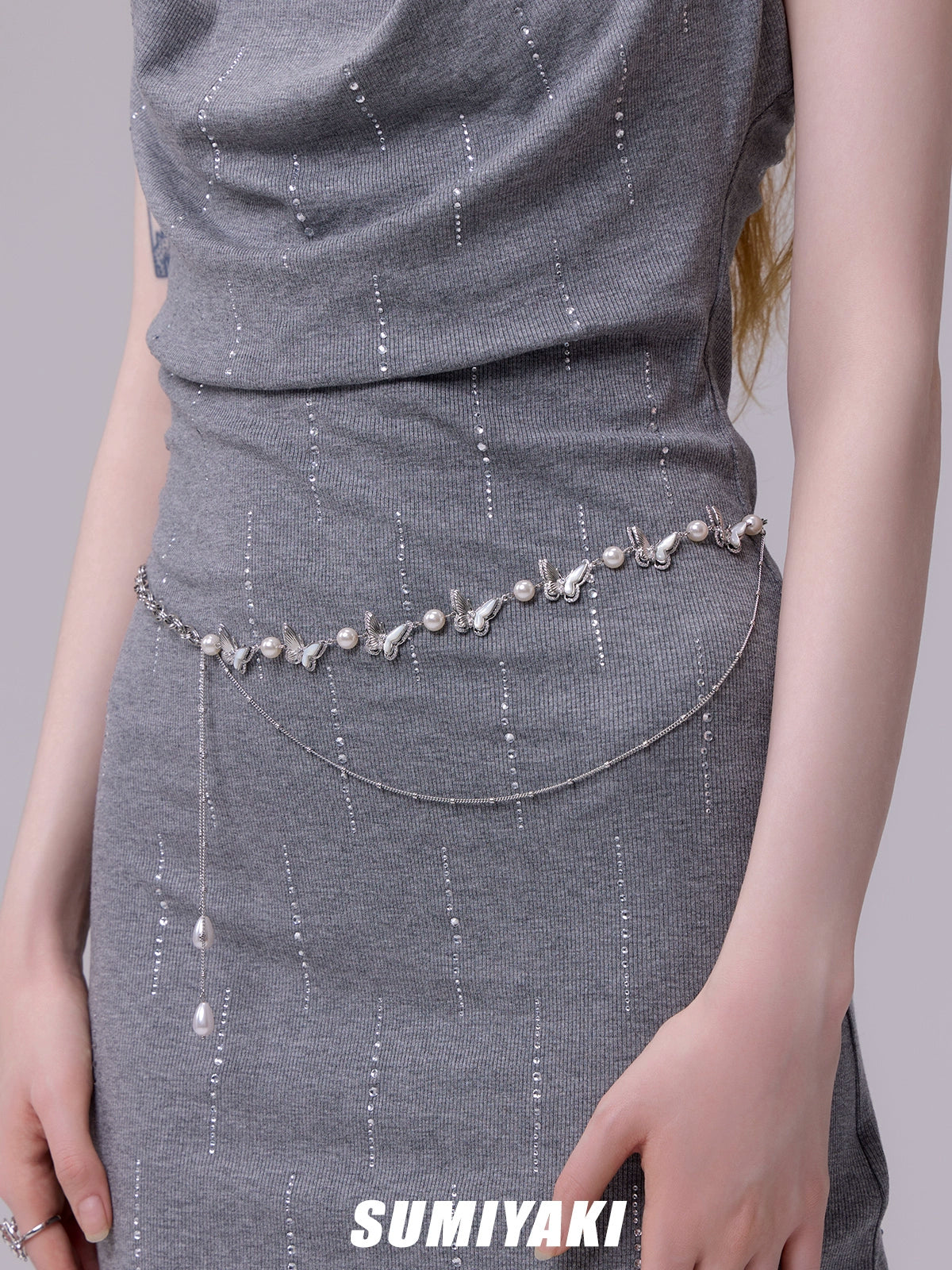 SUMIYAKI Butterfly Waist Chain Metal Chain
