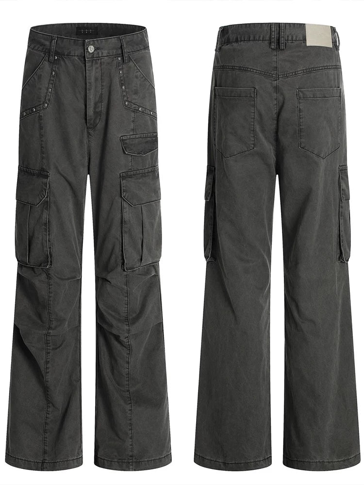 EME Vintage Multi-Pocket Loose Overalls