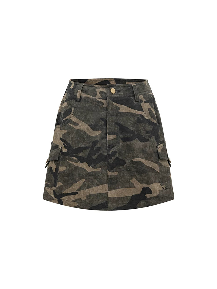 KANO Retro Old Camouflage Tooling Skirt