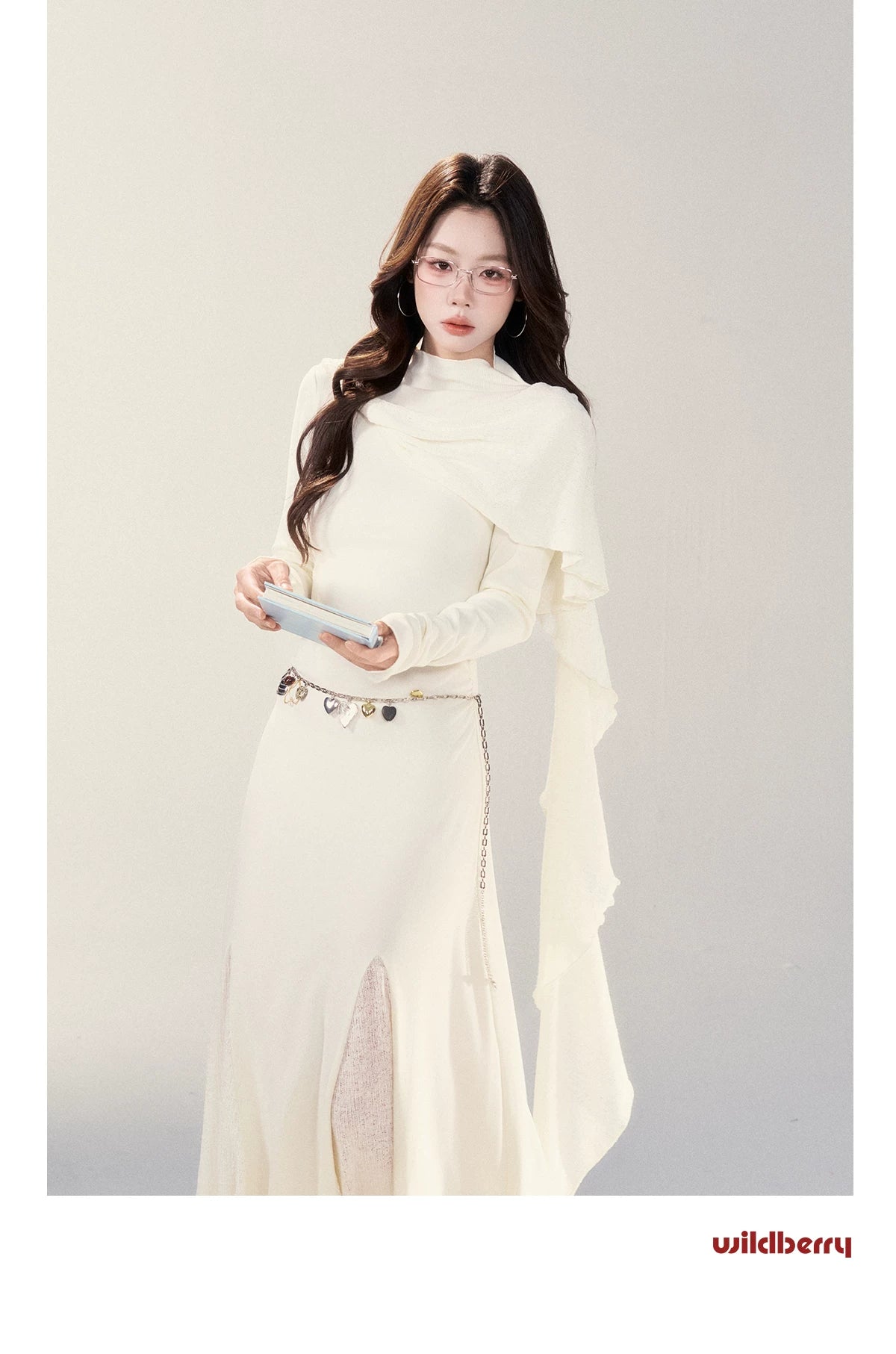 Wildberry Scarf Long Sleeve Dress