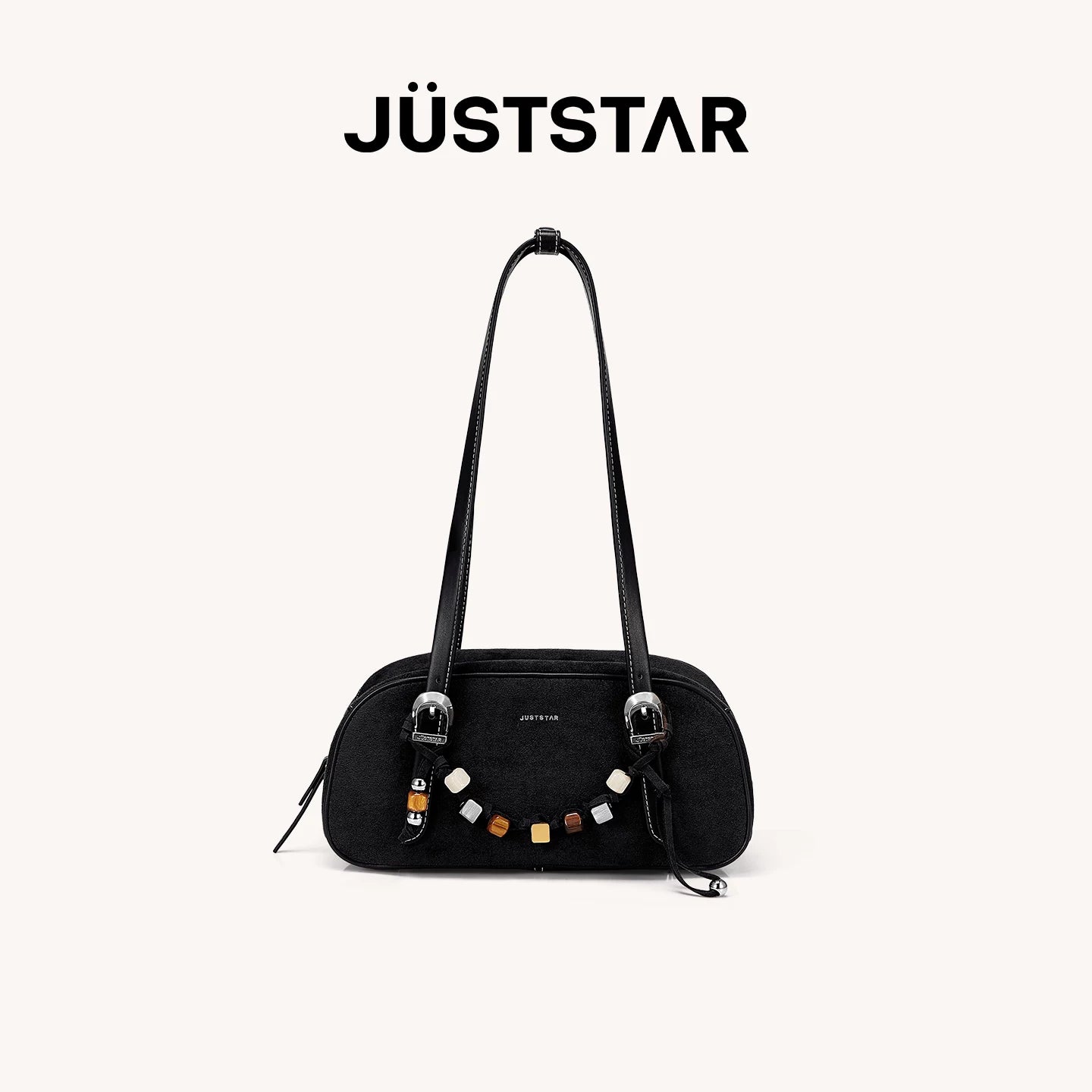 JUST STAR Suede Shoulder Armpit Bag