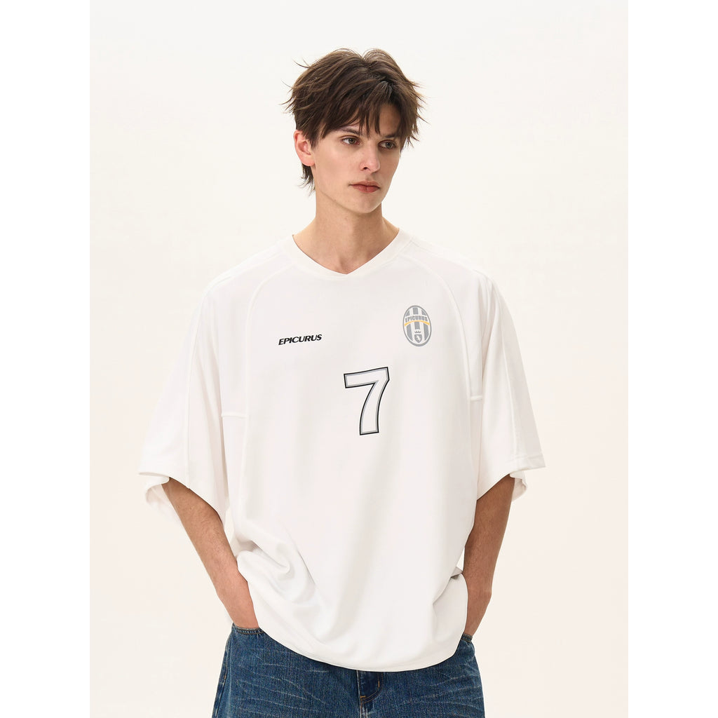 BTSG Splicing loose jersey Tee