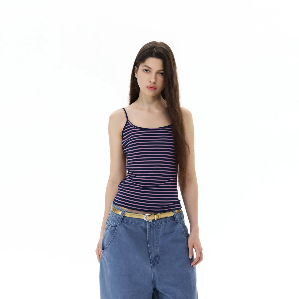 WLNEXT Striped Slim Fit Vest
