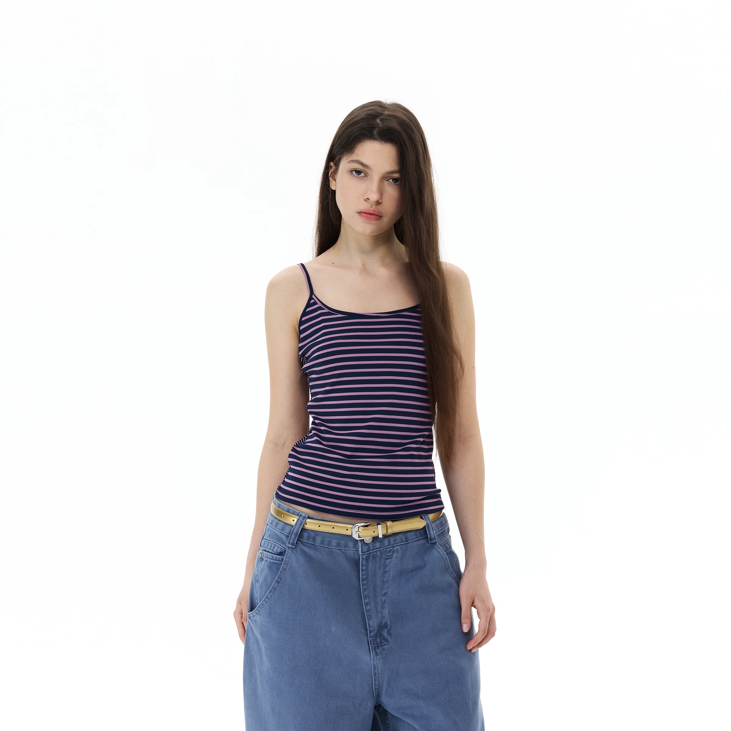 WLNEXT Striped Slim Fit Vest